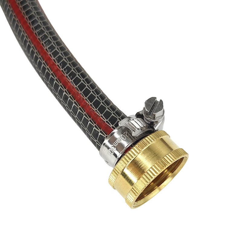 Gardeningwill 3Sets Brass 1/2" Garden Heavy Duty Hose Mender Repair End Replacement Male Female Connector with Stainless Clamp - Image 2